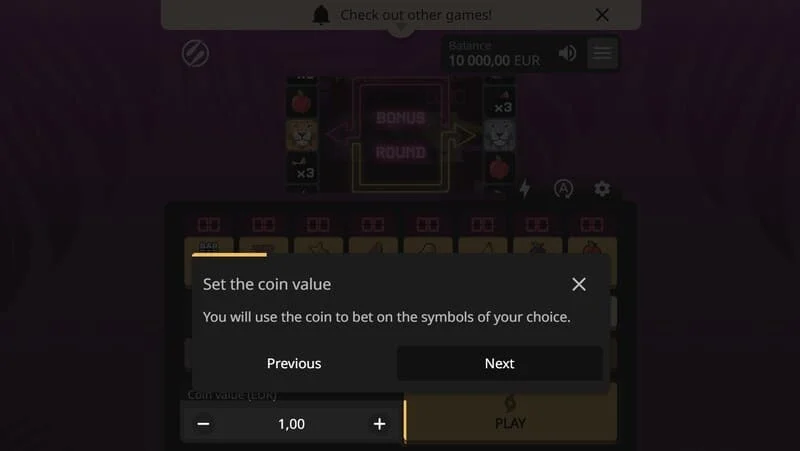 Lion Zama Fruits Bonus Spins - spustenie Bonus Spins značkového režimu série